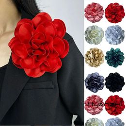 Brooches 19cm Large Flower Brooch Clip For Women Men Unisex Exaggerate Trend Pin Handmade Clothing Accessory