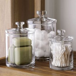 Jars Storage Tank Decoration Transparent Glass Jar Kitchen and Bathroom Storage Tank Model Room Home Storage Container