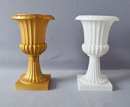 White Plastic Vase Wedding Stage Large Vase Decoration Home Furnishings Garden Balcony Courtyard Flower Pot Ornaments