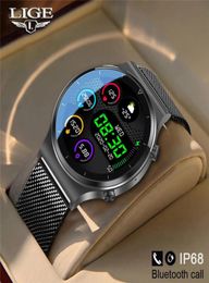 LIGE Smart watch Men Heart rate Blood pressure Full touch screen sports Fitness watch Bluetooth for Android iOS2400707