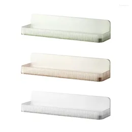 Kitchen Storage Lengthen Plastic Dormitory Cosmetics Rack Multifunction Wall Mounted Sponge Soap Bathroom Shelves