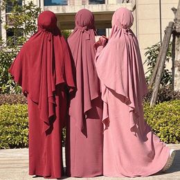 Ethnic Clothing Muslim Long Khimar Jilbab Turban For Women Ramadan Wrap Overhead Prayer Scarf Abaya Islamic Dubai Saudi Modesty Niqab