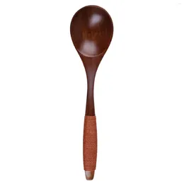 Coffee Scoops Small Wooden Soup Spoons Handmade Serving For Seasoning Oil Tea Sugar