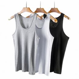 2024 Newest Summer Tops Men Clothing Tank Tops Black White Grey Singlets Sleevel Fitn Men Vest Casual Bodybuilding Vest G8KV#