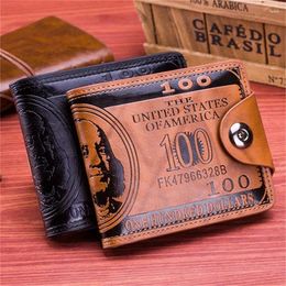 Brieftaschen Leder Männer Brieftasche 2024 Dollar Preis Casual Clutch Geld Geldbörse Tasche Halter Mode Billetera Hombre
