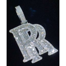 Moissanite Diamond Iced Out Hip Hop Letter Jewellery Necklace Vvs Cz Sterling Sier Manufacturer Custom Pendant