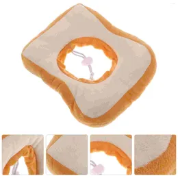 Dog Apparel Collar Pet Bread Shape Cat Protective Large Anti Bite Cotton Kitten Recovery Soft Toast Cone