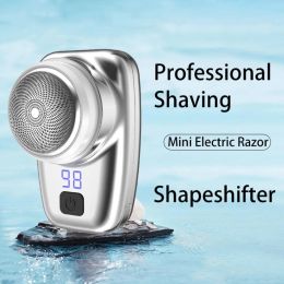 Razor Portable Electric Shaver Pocket Size Electric LCD Razor For Men Wet Dry Face Beard Shavers TypeC Rechargeable Travel Home Razor