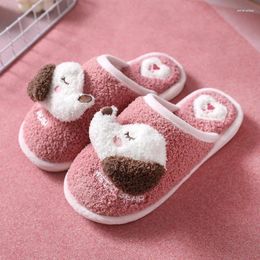 Slippers Winter Women Home Cute Bear Cartoon Plush Warm Slide Fluffy Flat Shoes Female Slip On Indoor Furry Cotton