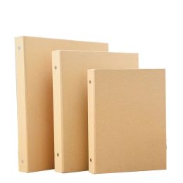 Albums Creative DIY Retro A4Kraft Paper Photo Album Looseleaf Page A5 Black White Kraft Cardboard Custom B5 Wedding Memorial Book Gift