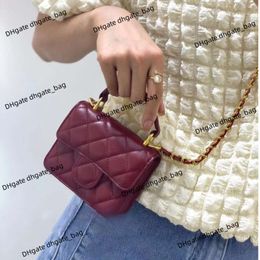 Women's luxury bag Designer handbag Mini Briefcase Sheepskin Lingge Chain Small Square Bag Single Shoulder Crossbody Handheld Zero Wallet Mouth Red Envelope