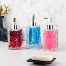 Dispensers Nordic Liquid Soap Dispenser Resin Hotel Toilet Shower Gel Shampoo Dispensing Bottle Wristband Hand Dispenser Bathroom Supplies