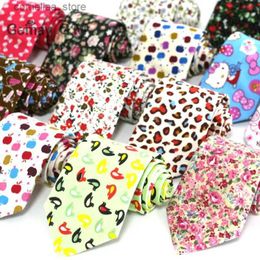 Neck Ties Neck Ties New Floral Print 100% Cotton Ties for Men 8.0 width Goom Neckties High Quality Adult Neck Tie Free Shipping Y240325