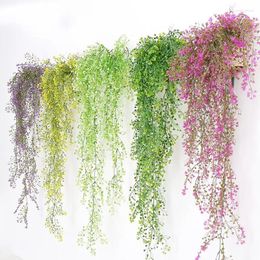 Decorative Flowers 82cm Admiralty Willow Hanging Artificial Ivy Leaf Garland Plants Vine Foliage For Home Garden Wall Wedding Decoration