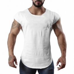 summer Gym Clothing Bodybuilding Stringer Tank Top Men Fitn Singlet Sleevel Shirt Male Solid Cott Muscle Vest Undershirt m0Fb#