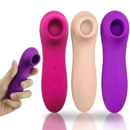 Sell Sucking silicone vibrator for womens masturbation device electric suction clitoral tongue licking sexual and products 231129