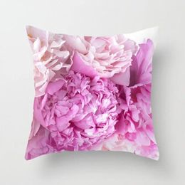 Pillow Hidden Zipper Decorative Cover Replaceable Design Luxurious Floral Print Covers Soft For Bedroom