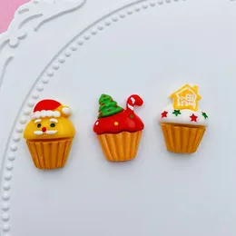 Decorative Figurines 10pcs Resin Selling Christmas Gingerbread Man For Crafts Making Scrapbooking Jewellery Accessory Hair Bow Centre DIY