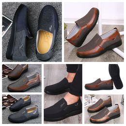 sneaker Shoe GAI Casual Shoes Men Single Business Round Toe Soft Sole Slipper Flat Classic comfortable Leathers shoes soft sizes EUR 38-50