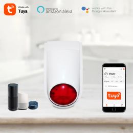 Tuya graffiti alarm WiFi audible and visual alarm wifi alarm acousto-optic alarm wifi siren police siren