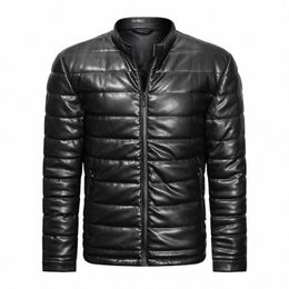 2023 NEW PU PADDING JACKET FOR MEN Men's PU Leather Jacket Casual Slim Bomber Jacket Men Warm Parka Mens Winter Jackets l7ON#