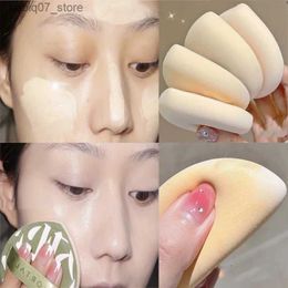 Sponges Applicators Cotton Dry and wet cosmetic puffs with triangular circular soft air cushion powder foundation portable sponge cotton washable Q240326