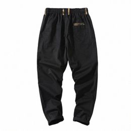 men Black Pants 2023 Mens Joggers With Pockets Ankel Cargo Pants Male Streetwear Overalls Sweatpants 68fd#