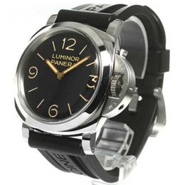 Paneraiss Submersible Watches Paneraiss Swiss Watch Sneak Series Pam00372 Black Dial Hand Winding Men's Luxury Full Stainless steel Waterproof Wristwatches