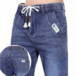 spring Summer Blue Cargo Jeans Men Streetwear Denim Jogger Pants Men Baggy Harem Jeans Men Pants Trousers Clothing y2k q6dG#