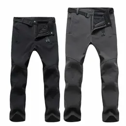 new Winter Softshell Thermal Hiking Pants Tactical Pants Mens Fleece Cargo Pants Waterproof Warm Police Work Trousers O6u3#