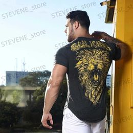 Men's T-Shirts New men T-shirt Fitness Breathable quick-drying Casual Clothing Gyms Tight Mens Homme Summer Ts Tops camiseta masculina T240325