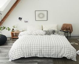 White black plaid Duvet Cover Twin Full Queen King Single modern fashion comfortable Quilt Cover Printing Home One piece1722737