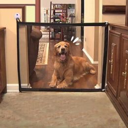 Pens Safety Dog Gate Folding Ingenious Mesh Dog Fence Indoor Outdoor Protection Pet Fences Safety Isolation Net Pet Supplies