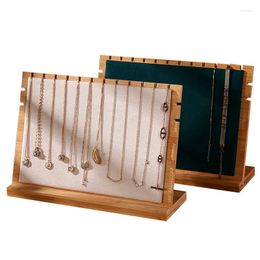 Jewelry Pouches Liglamo Large Size Display Stand Wooden Multiple Easel Showcase Holder For Necklace Colors