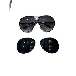 Car Carerras Sunglasses P8478 A Mirror Pilot Frame with Extra Lens Exchange Car Large Size Men Brand Designer