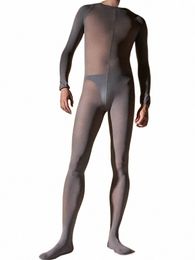 unisex Matt 120D Nyl Bodystocking Penis Sheath Close Open Crotch Bodysuit Tights Sexy Body Sha Cjoined Lingerie Pijamas L5aD#