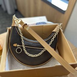 9 days get bag Luxury Designer Half Moon Handbag Shoulder Bag Women Chain Leather Crossbody High Quality Purses