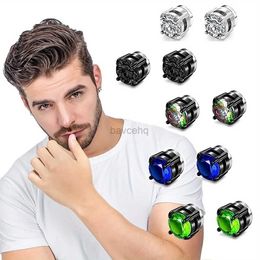 Hoop Huggie 1 pair of womens magnetic stud earrings stainless steel non perforated earring clip used for cheating fake ear rules fashionable Jewellery 240326