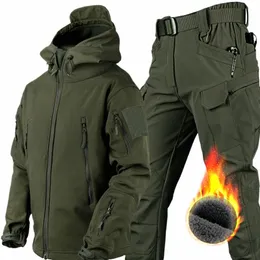 kamb inverno autunno militare tattico uomo giacca tuta da pesca all'aperto impermeabile caldo escursionismo caccia tute impostate per termico O1kr #