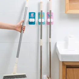 Hooks Multi-Purpose Adhesive Wall Hanging Mop Rack Broom Hanger Hook Kitchen Bathroom Organization Home Organizer Accessories