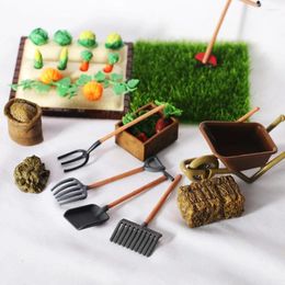 Decorative Figurines 1 Set Miniature Outdoor Vegetable Farm Scale Model Dollhouse Planting Tools Simulation Models Diy Home Decor