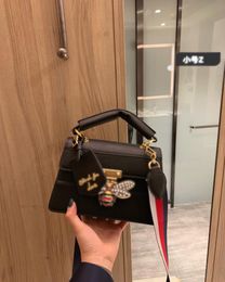 2020 Ladies High Quality 11 Genuine Leather Shoulder Bag Fashion Luxury Queen Margaret Crossbody Bag Luxury Bee G Bag4022557