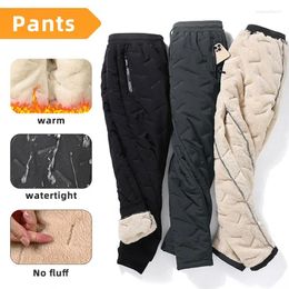 Men's Pants Men Winter Warm Lambswool Thicken Sweatpants Outdoors Leisure Windproof Jogging Brand High Quality