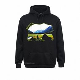 alaska Bear T Shirt Grizzly Bear Shirt short sleeve Women's Company Moto Biker Hoodies Autumn Sweatshirts Tight Clothes J5Lq#