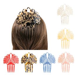 Vintage Hair Comb Colourful Acetate Accessories Faux Tortoise shell clips Flamenco dancers Headdresses Jewellery 240311