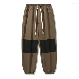 Men's Pants 2024 Spring Summer American Safari Style Youthful Vitality Sports Fashion Elastic Slim Drawstring Casual Trousers