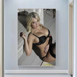 Calligraphy Billie Faiers Sexy Model Pretty Girl Swimsuit Pose Wall Silk Cloth HD Poster Art Home Decoration Gift
