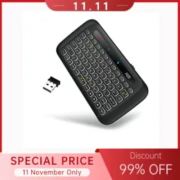 Keyboards H20 Mini Wireless Keyboard Backlight Touchpad Air Mouse IR Leaning Remote Control for Andorid Box Smart TV Windows PK H18 Plus