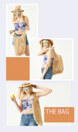 Straw bag beach Vacation Tote Bag Designer Fashion Mesh Hollow Woven for Summer Large capacity shopping Womens fashion versatility Classic