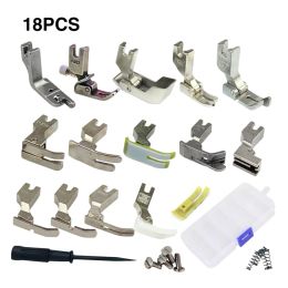 Machines 18pcs Multifunctional Sewing Machine Easy Instal Industrial Presser Foot Durable Kit DIY Set Mini Quilting Professional Part